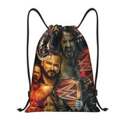 Wwe Drawstring Bag Sports Fitness Bag Waterproof Rope Bag For Training Traveling Hiking Gym Sackpack String Bag For Women Men Small